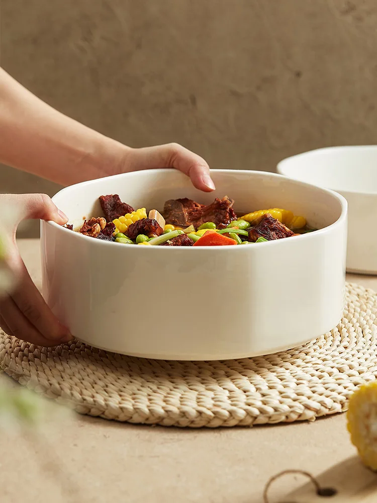 

Очень большая восьмиугольная миска для супа, специальная миска для приготовления на водяном пару в стиле Сичуань, тарелка для домашнего использования