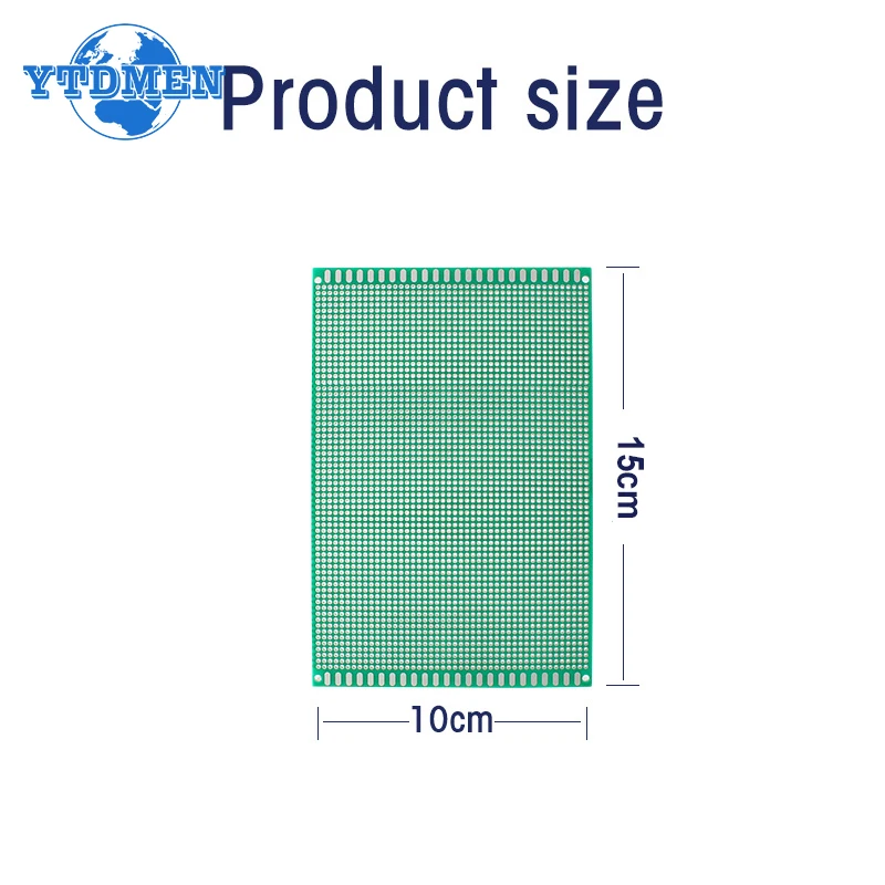 1-5PCS PCB Prototyping Board 10*15cm Green Single Side Universal Printed Circuit Boards Breadboard, for Arduino