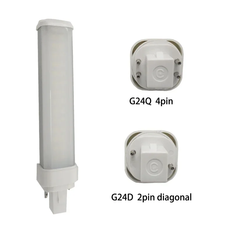 G24D 2Pin 9W LED CFL PL-C 18W 900LM Replacement Recessed Down Light Office Lamp SMD 2835 Inserted Horizontal PL Plug-in Light