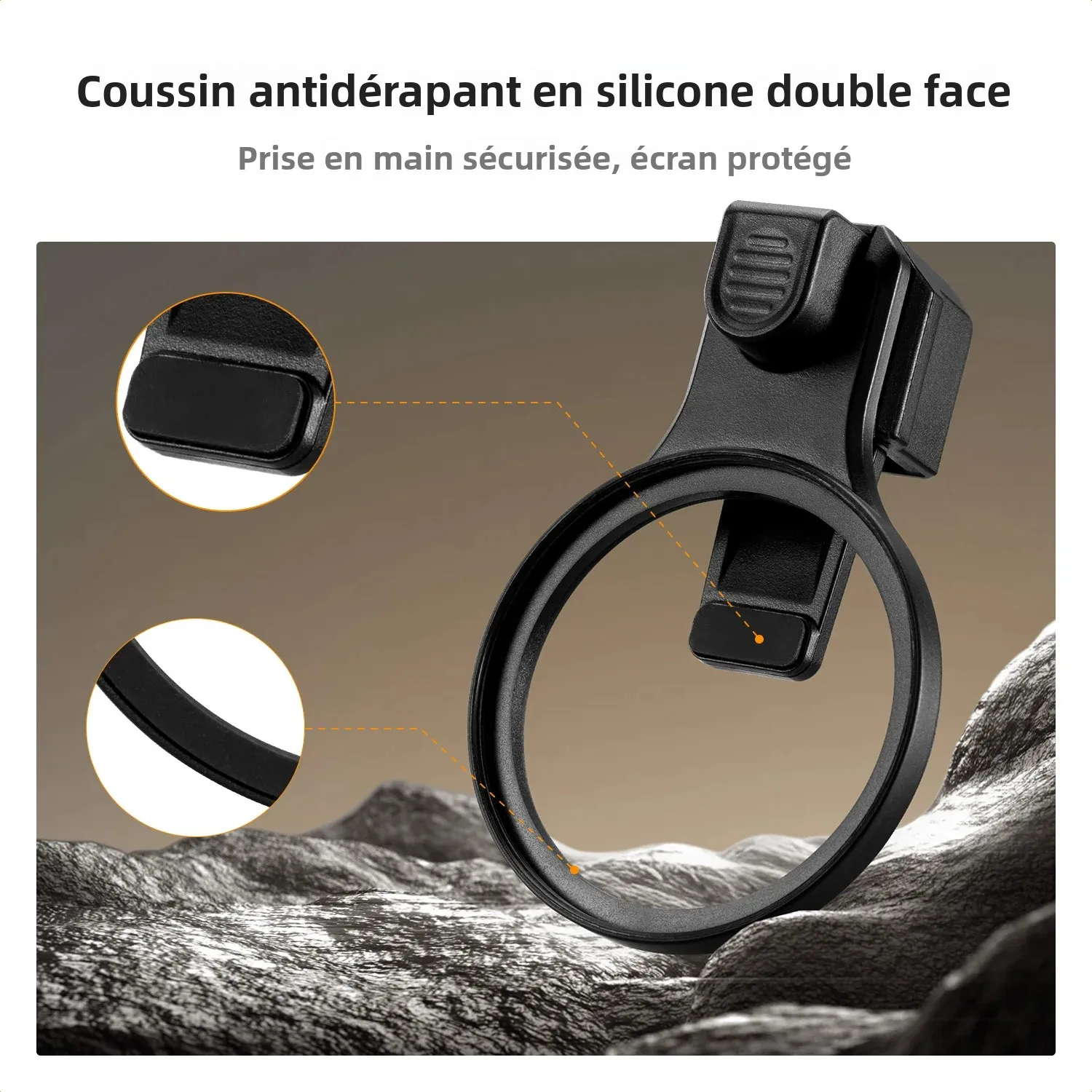 Image 7: K&F CONCEPT Kit de filtre à pince variable ND2-32 / CPL 67 mm pour téléphone pour iPhone 16 15 Pro, Xiaomi, OPPO, clip universel