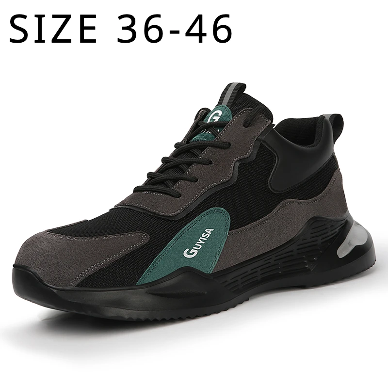 Men's Safety Shoes Anti-impact Anti-puncture Light Breathable Durable Factory Construction Site Security-protection Shoes