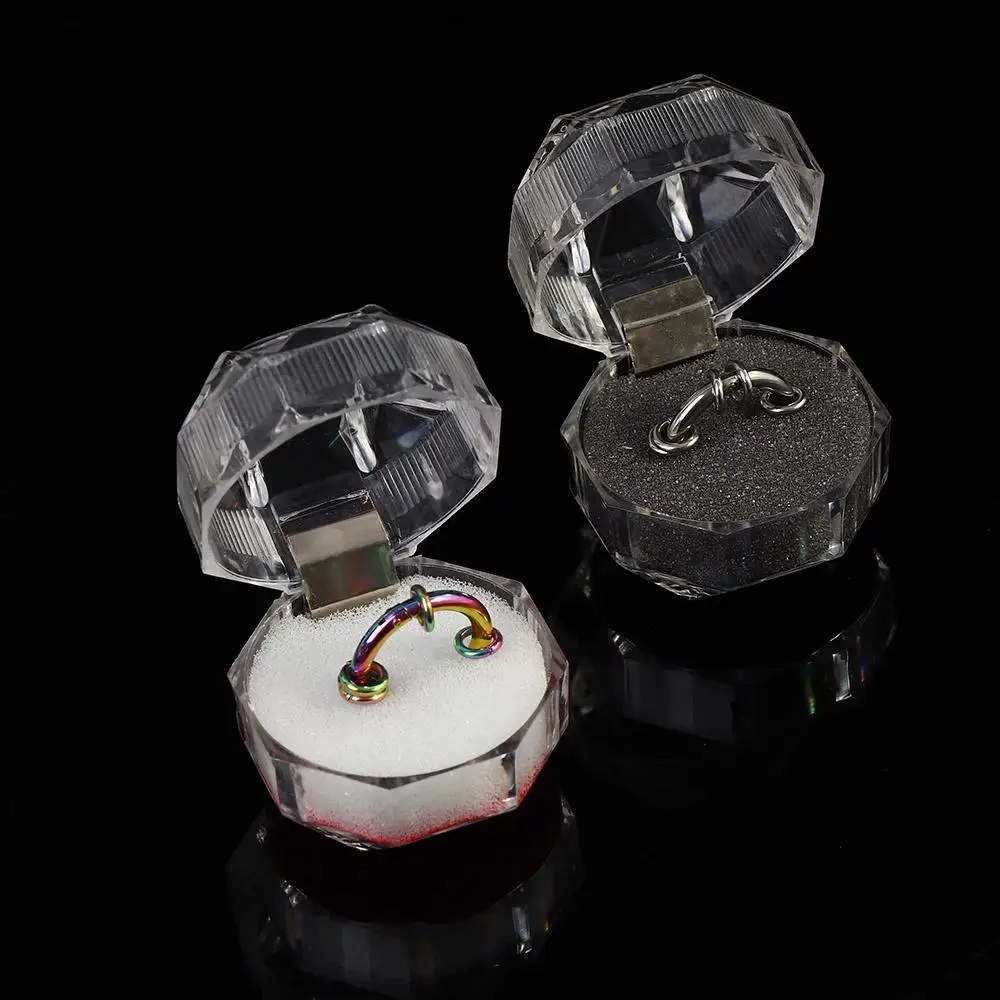 Новая коробка для колец, прозрачный кристалл, популярный витрина, органайзер, серьги, брошь, шкатулка для хранения ювелирных изделий