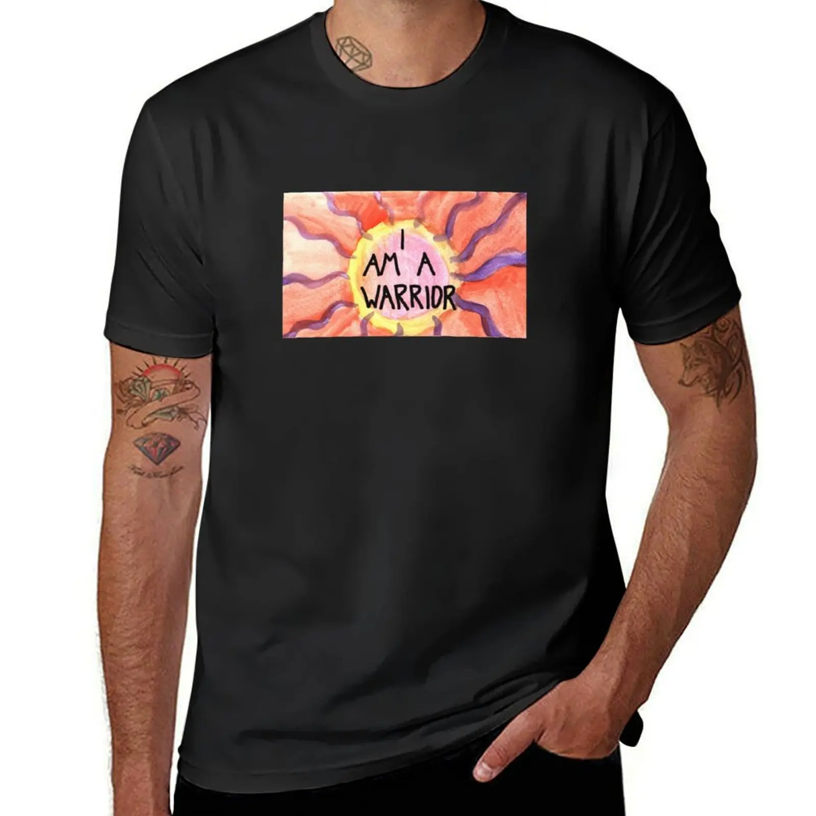 

I Am A Warrior T-Shirt quick drying plain anime quick-drying men workout shirt