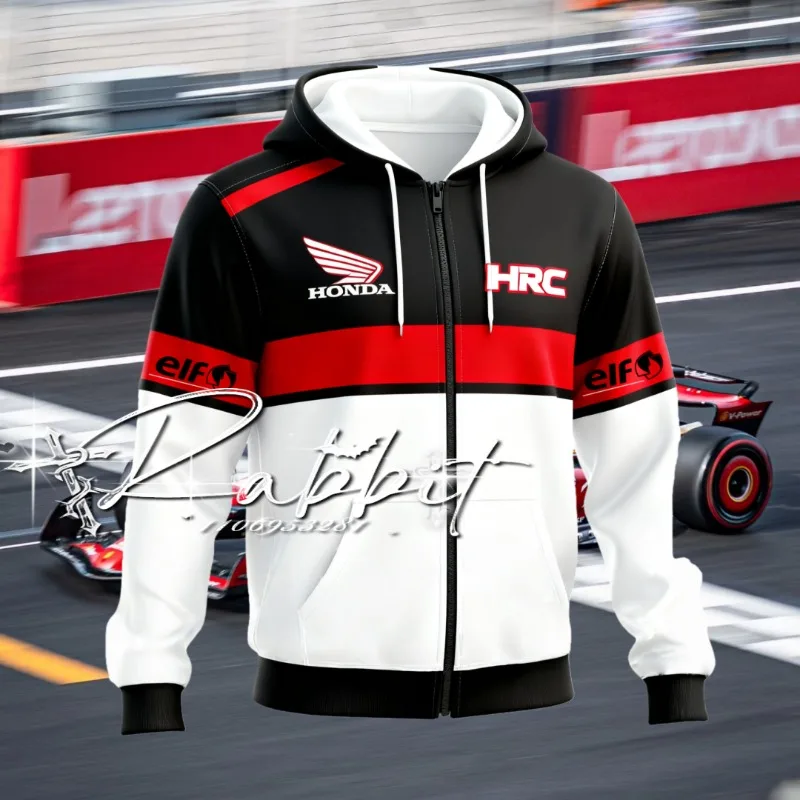 

Новейшая гоночная мотоциклетная одежда Honda на осень и зиму. Модный и теплый кардиган на молнии. Специальная толстовка для скоростного спуска по бездорожью.