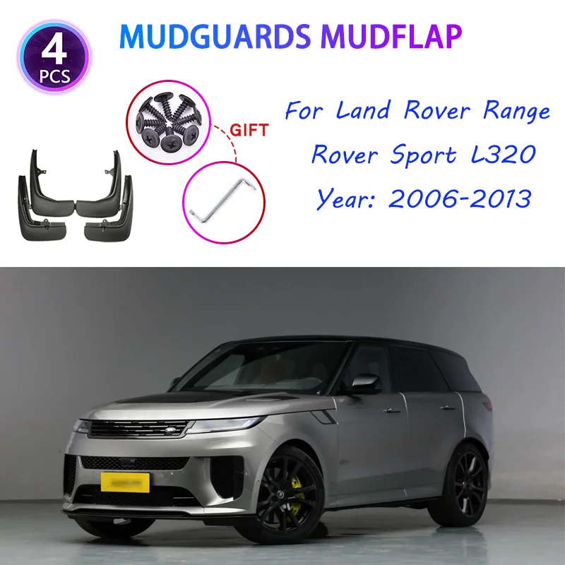 

Car Mudguards For Land Rover Range Rover Sport L320 2006 2007 2008 2009-2013 Mudguards Mud Flaps Guard 4Pcs/Set Splash Guards