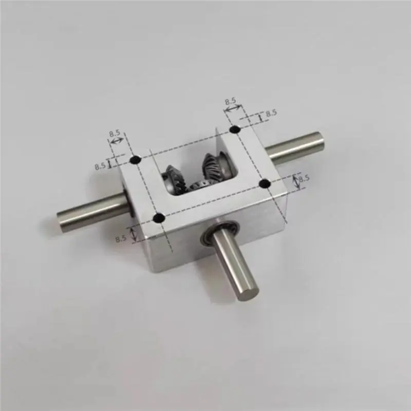 Y42A-Transmission Shaft Diameter 90-Degree Differential Assembly 1:1 Spiral Bevel Gear Small Dual Output Shaft Converter 10MM