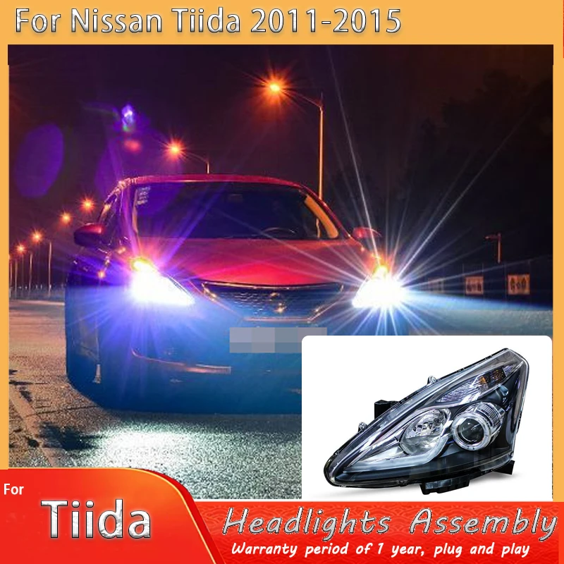 

Car Head Lamp For Nissan Tiida 2011 2012 2013 2014 2015 2016 2017 -2020 Headlights DRL Turn Signal Low High Beam Projector Lens