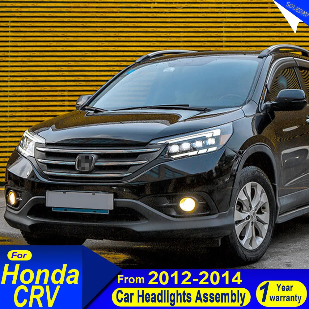 Car Headlight Assemblies For Honda CRV 2012 2013 2014 Auto headlights Assembly Fog DRL Brake Turn Signal Lamp Plug And Play