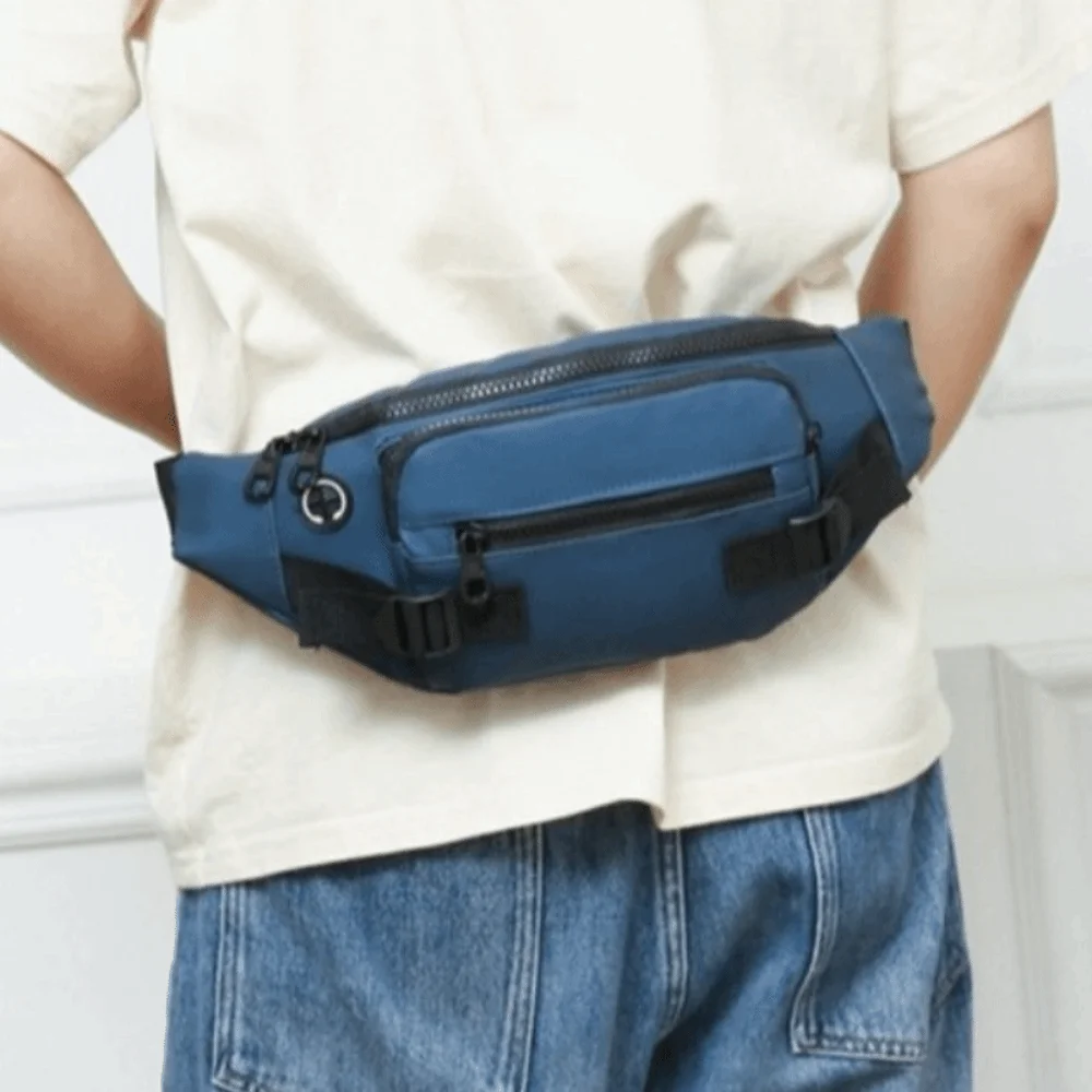 

Casual Oxford Cloth Men Waist Pack Sling Large Capacity Chest Bag Multi-pocket Single Shoulder Fanny Pack Women