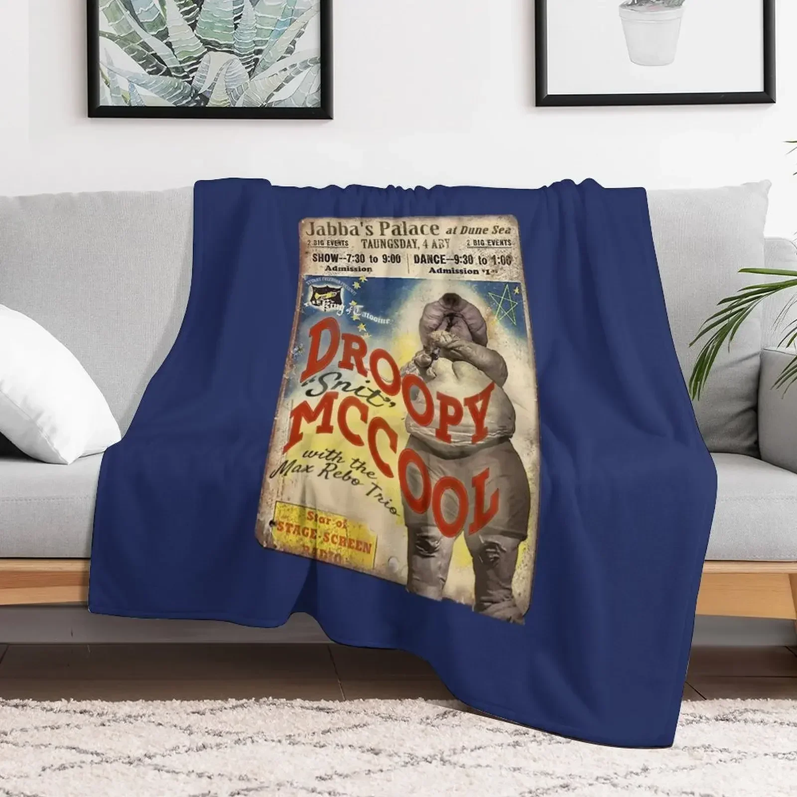 Vintage Style Fan Art Droopy McCool Concert Poster Throw Blanket Decorative Beds Softest Tourist Blankets