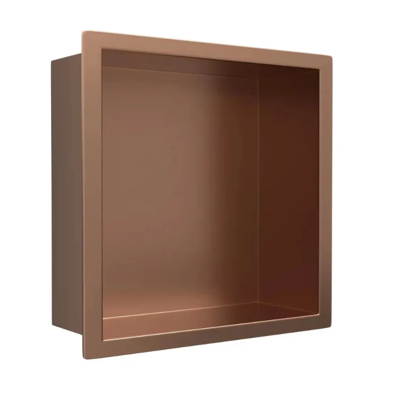 طلاء PVD ذهبي وردي غير لامع 304 من الفولاذ المقاوم للصدأ ملحقات الحمام على الحائط #4