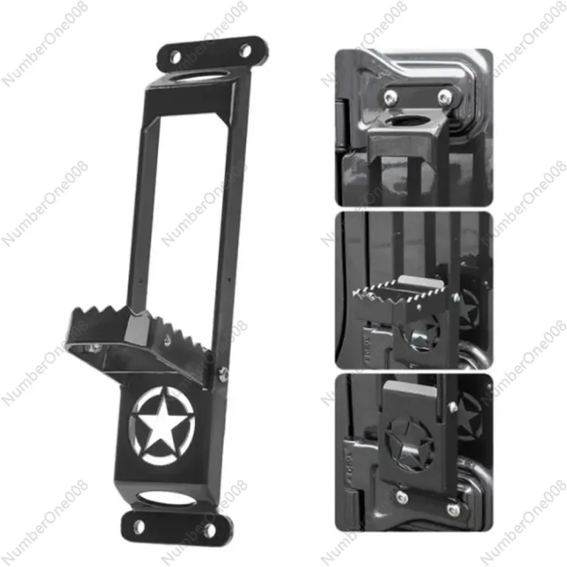 For 2007-2018 Jeep Wrangler JK JKU JL Unlimited Gladiators JT Car Doors Metal Step Plate AccessoriesDoor Hinge Step Foot Pedal