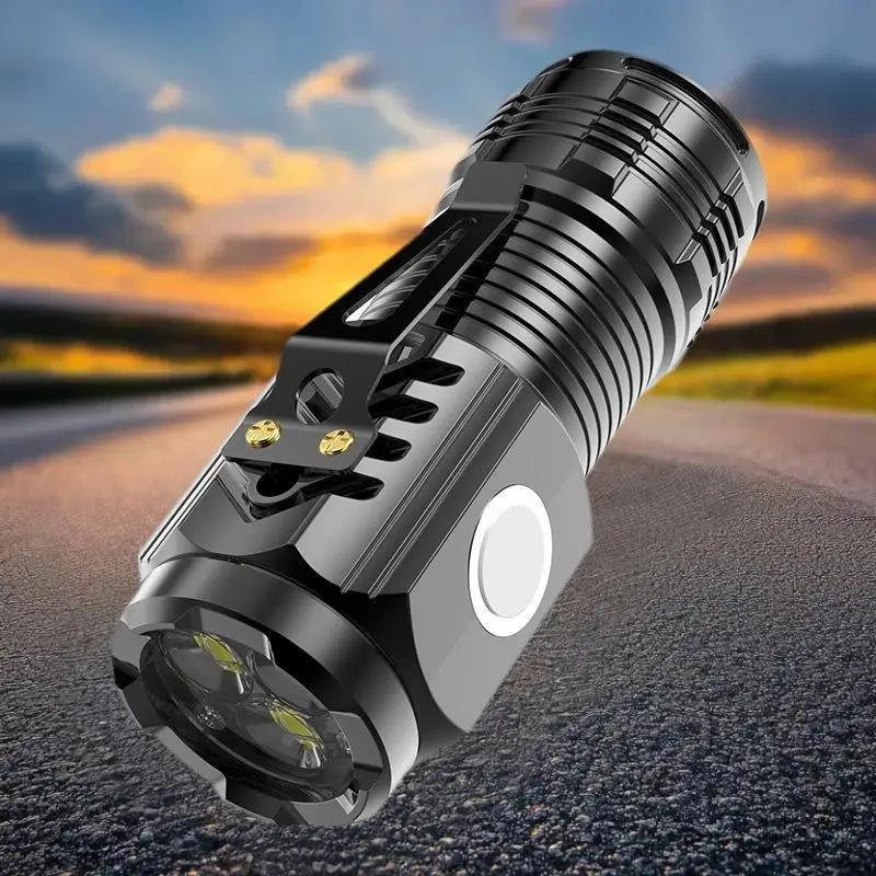 

Компактный светодиодный мини-фонарик — перезаряжаемые тактические фонари высокой мощности с 3 глазами