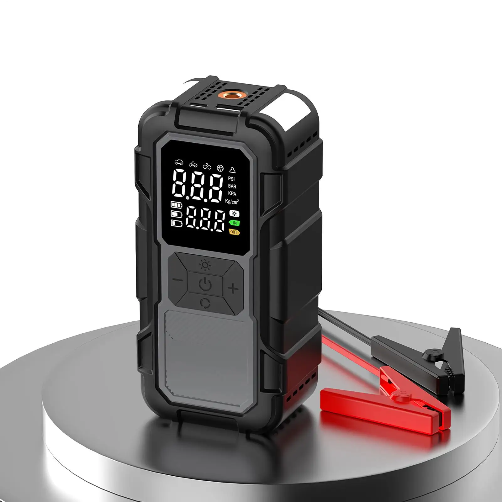 Jump Starter For Car 12V 4000A LED Lighting Battery Jump Starter For Outdoors For Inflating Tires Long Trips Urban Road
