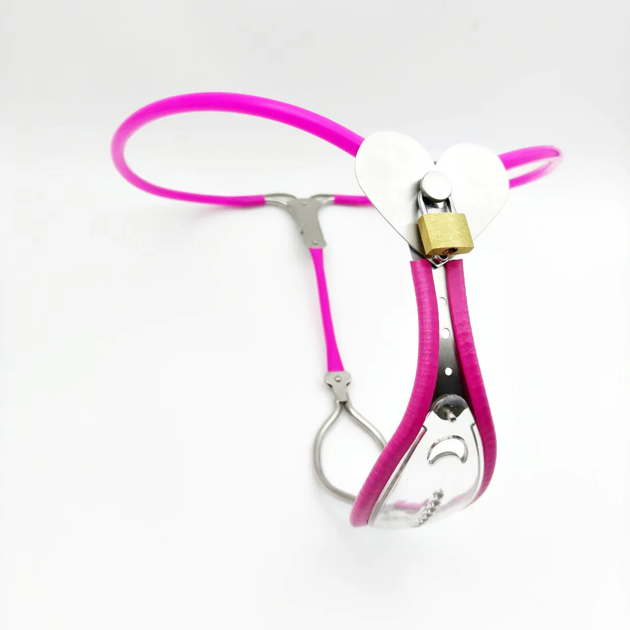 Weibliche Edelstahl Keuschheitsgürtel Gerät Einstellbare Unterwäsche Transparente Abschließbare Hosen BDSM Erwachsene Sex Spielzeug für Frau