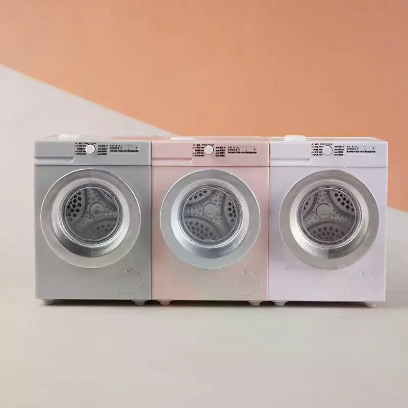1: 12 scale washing machine model, laundry room appliances, miniature toy house simulation, mini rechargeable