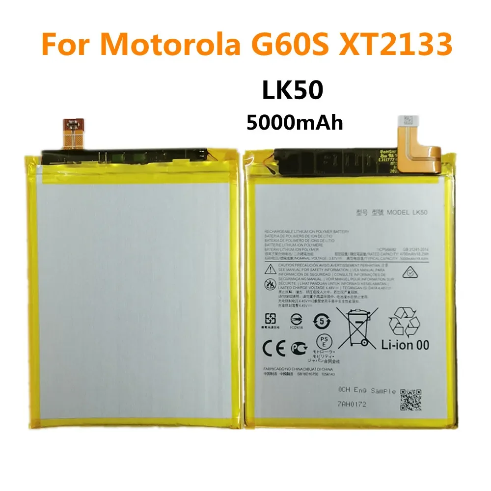 New LK50 Battery For Motorola Moto G60S XT2133 5000mAh Phone Replacement Batteries Bateria In Stock Fast Shipping