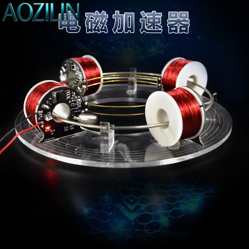 AOZILIN Ring Cyclotron Experimental Model Electromagnetic Physics Demonstration Toy DIY Handmade Science Educational Kit