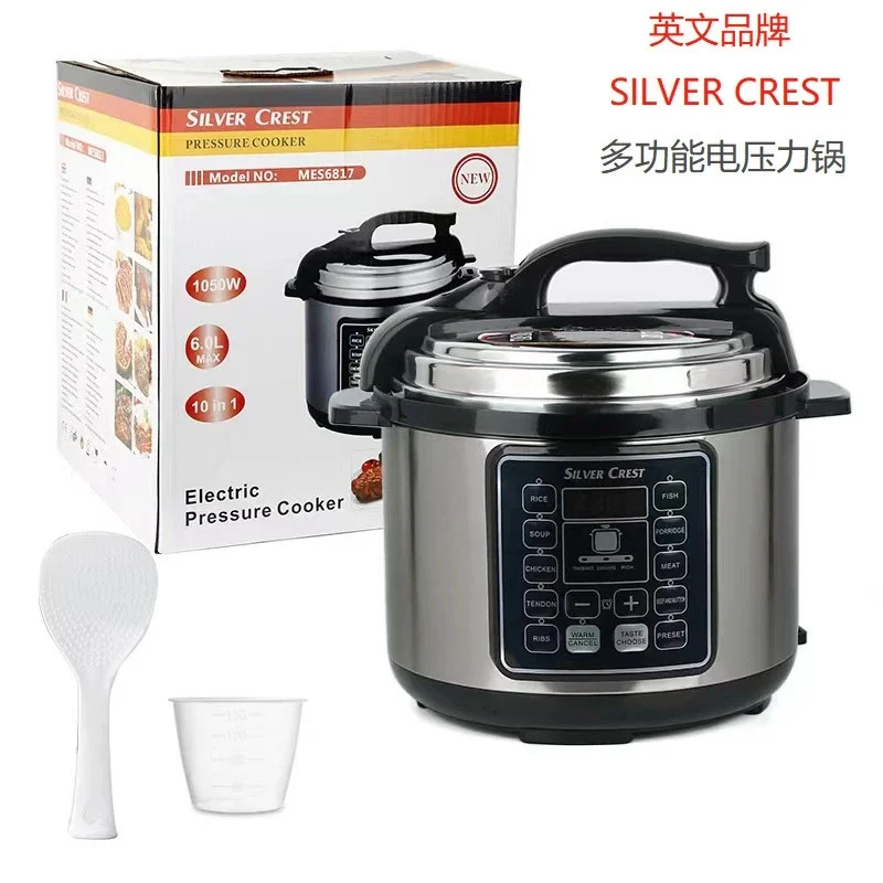 110V/220V Smart Electric Pressure Cooker Multifunctional Large Capacity for Home Use  6L