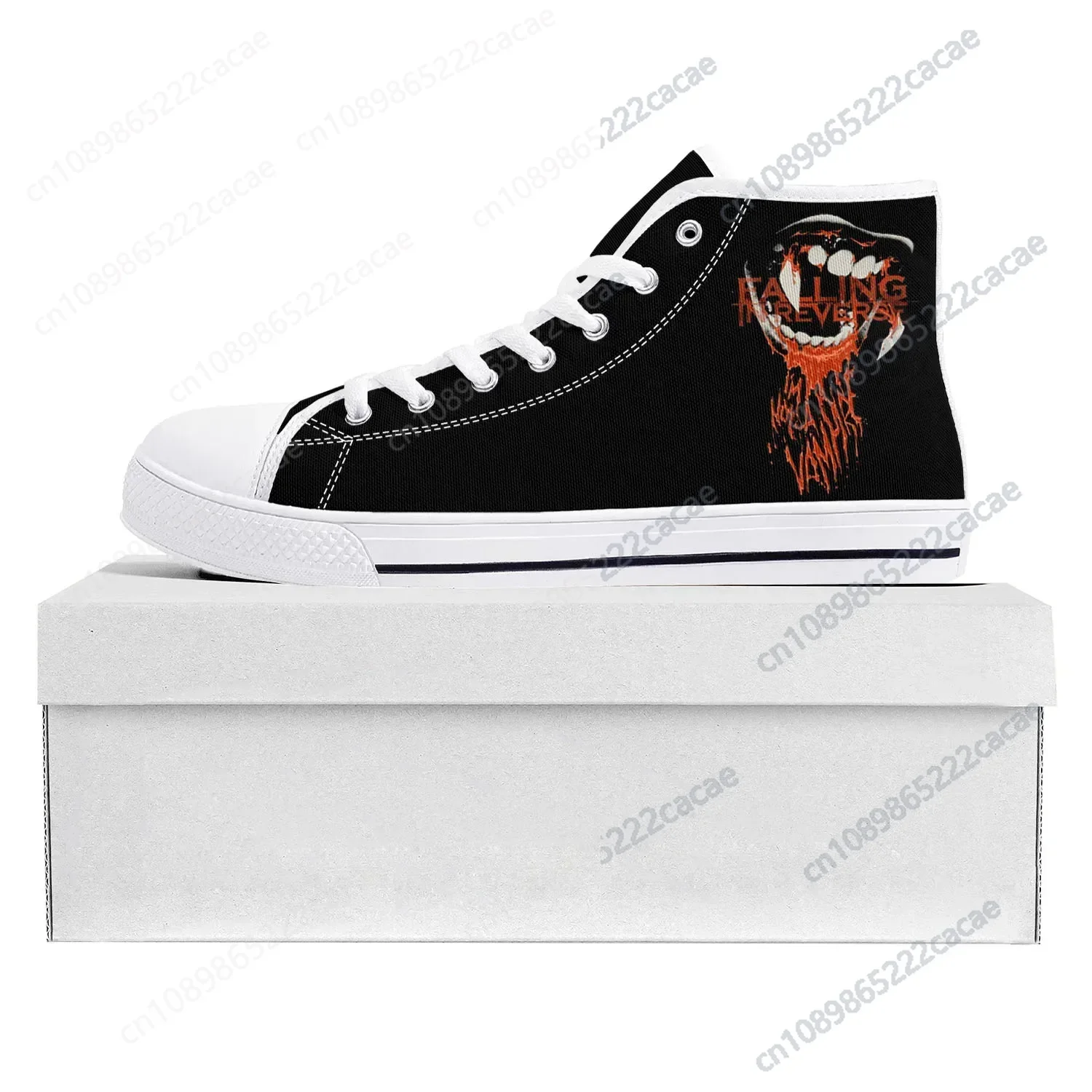 Falling In Reverse punk rock band High Top High Quality Sneakers Mens Womens Teenager Canvas Sneaker Couple Shoe Custom Shoe