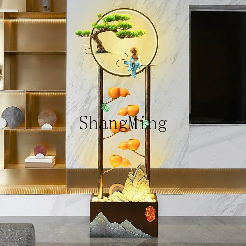 

SM floor-to-ceiling light luxury flowing water ornament, decoration next to the TV cabinet in the living room