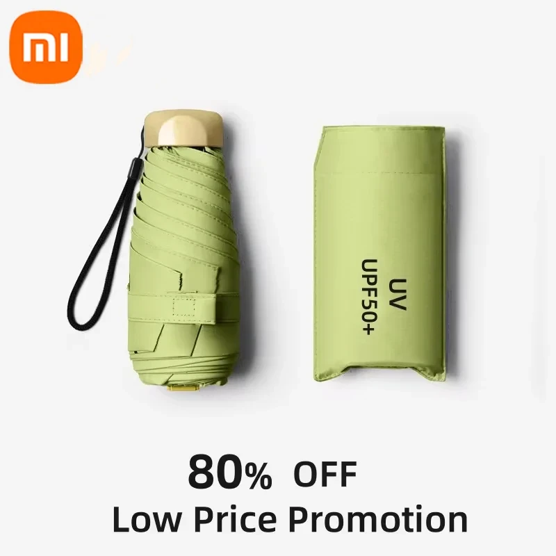 XIAOMI Mini Sun Umbrella Small Pocket Rain Travel Umbrella Folding Umbrella UV Protection Sun Shade Pocket Parasol Capsule