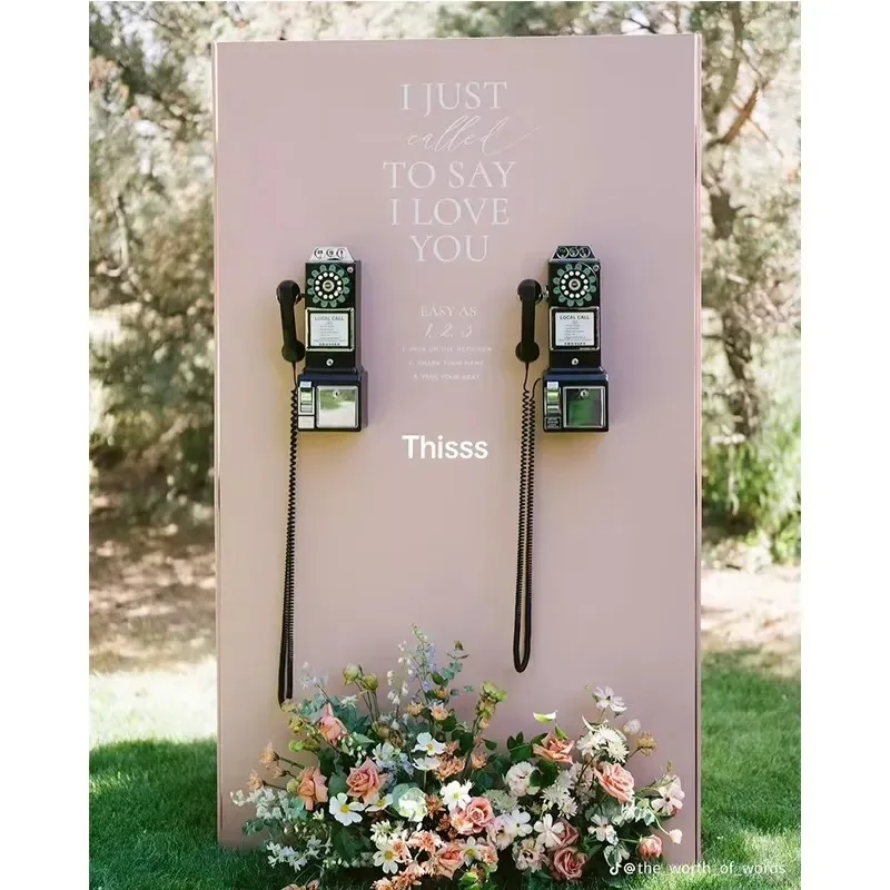 Customized Wedding Audio Guest Book Phone Booth for Video Messages and Voicemail Recording