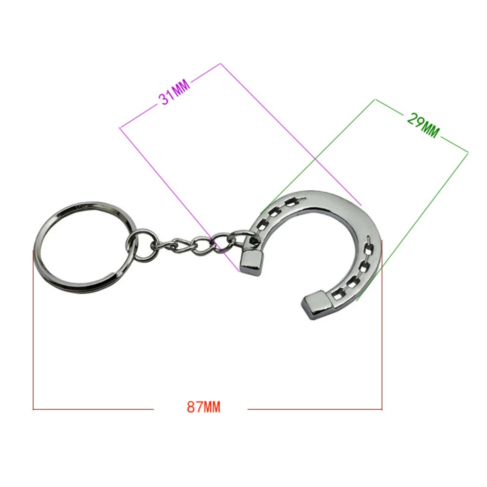 Horseshoe Keychain Horse Snaffle Bits Key Ring Decoration Highly-Polished Zinc Diecasting Horse Shoe Key Ring