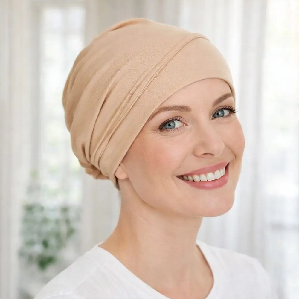 New Soft Modal Hijab Caps Wrap Style Elastic Islamic Headband Accessories Bonnet Turban Hat Hair Loss