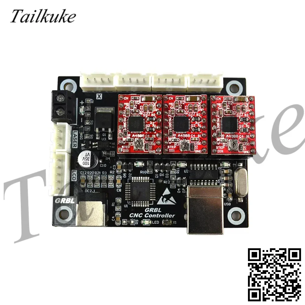 Небольшая плата управления лазерным гравировальным станком «сделай сам», двухосная трехосевая плата управления с ЧПУ, плата драйвера карты управления системой GRBL