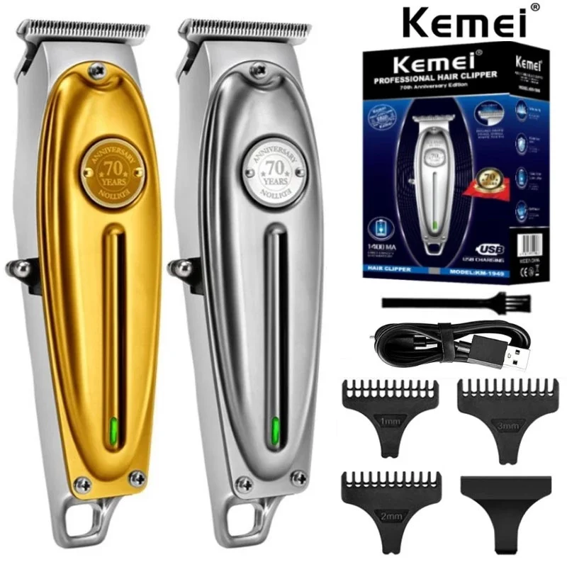 Electric Hair Clipper Full Metal trimmer for Men Beard     Cutting Machine Professional Barber KM-1949