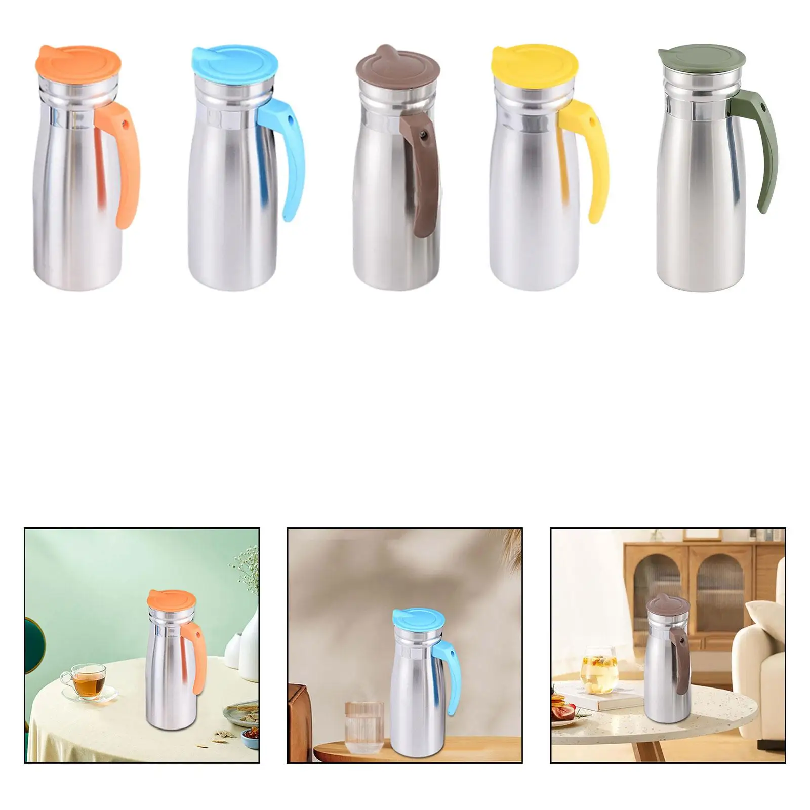 

1000ml Stainless Steel Iced Tea Juice Pitcher for Everyday Use with Handle