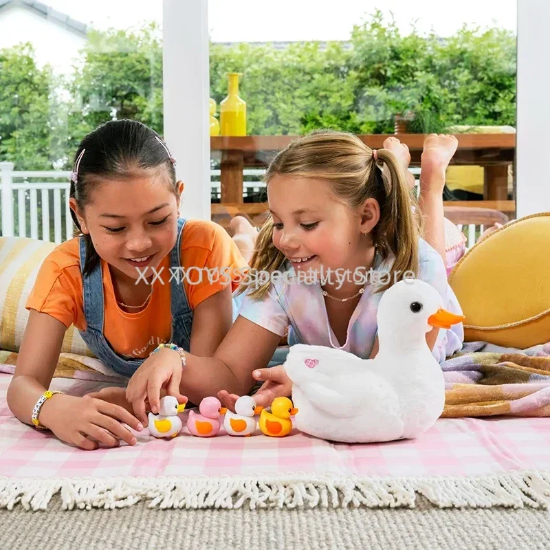 ZURU สัตว์เลี้ยง Alive Mama เป็ด Surprise ไฟฟ้าสัตว์เลี้ยงของเล่น Barking และเดินฟักไข่เป็ด Interactive Plush ของเล่นเด็กของขวัญวันเกิด