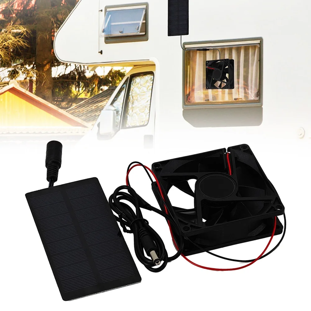 Small Solar Fan 10W 5v Solar Panel Fan Kit IP65 Waterproof Fan With Solar Panel Exhaust Fan And Cooling Fan For Outdoor Camping