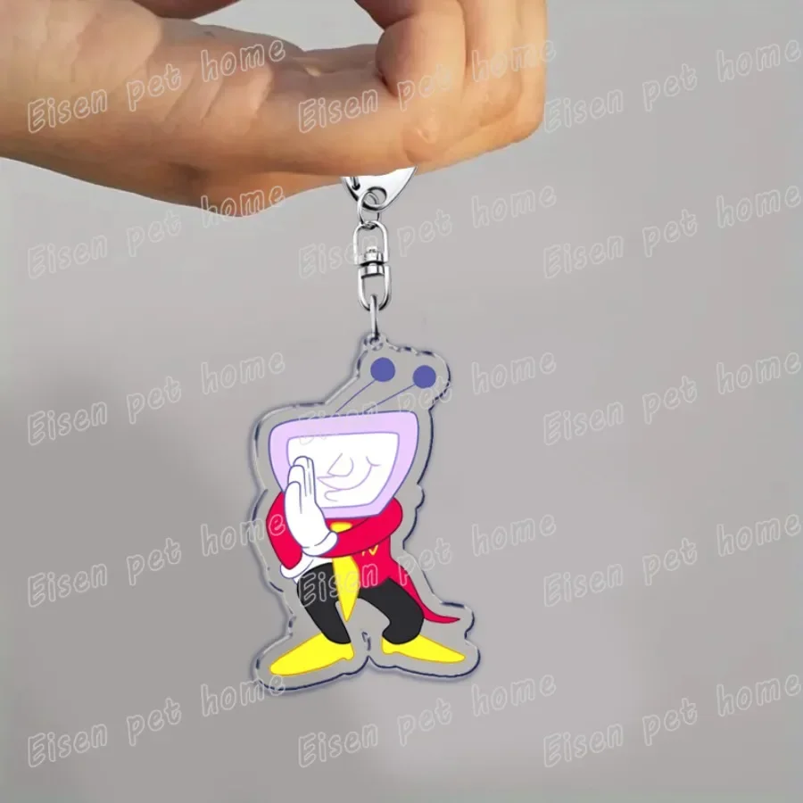 لعبة Deltarune Tenna المفاتيح Llaveros اكسسوارات حقيبة Charms Spamton Tenna الطفل ميمي سلاسل المفاتيح Keyrings مجوهرات المشجعين هدية