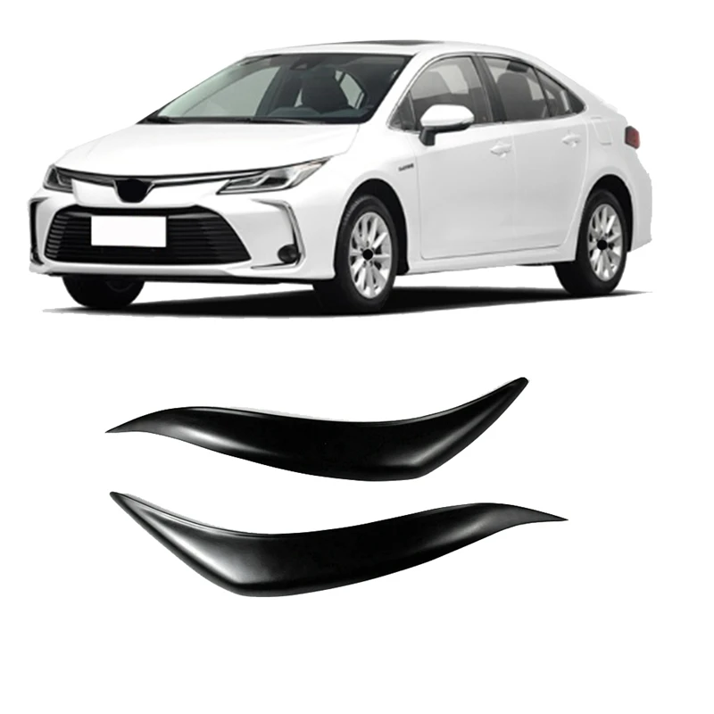 

Car Resin Front Headlight Cover Head Light Lamp Eyelid Eyebrow Trim For Toyota Corolla 2011-2013 Car Parts Accessories