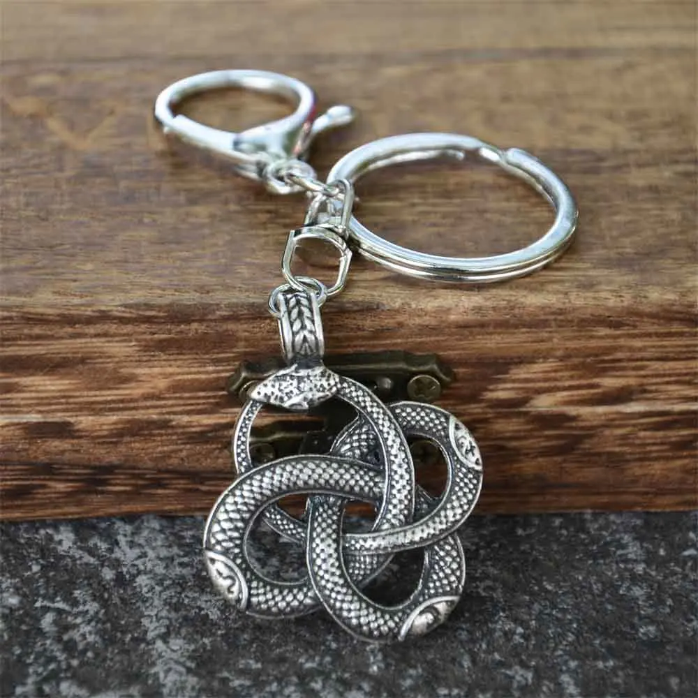 

Snake Pendant Viking Self-devourer Ouroboros Gothic Keychain For Mens Womens Key Accessories Holders