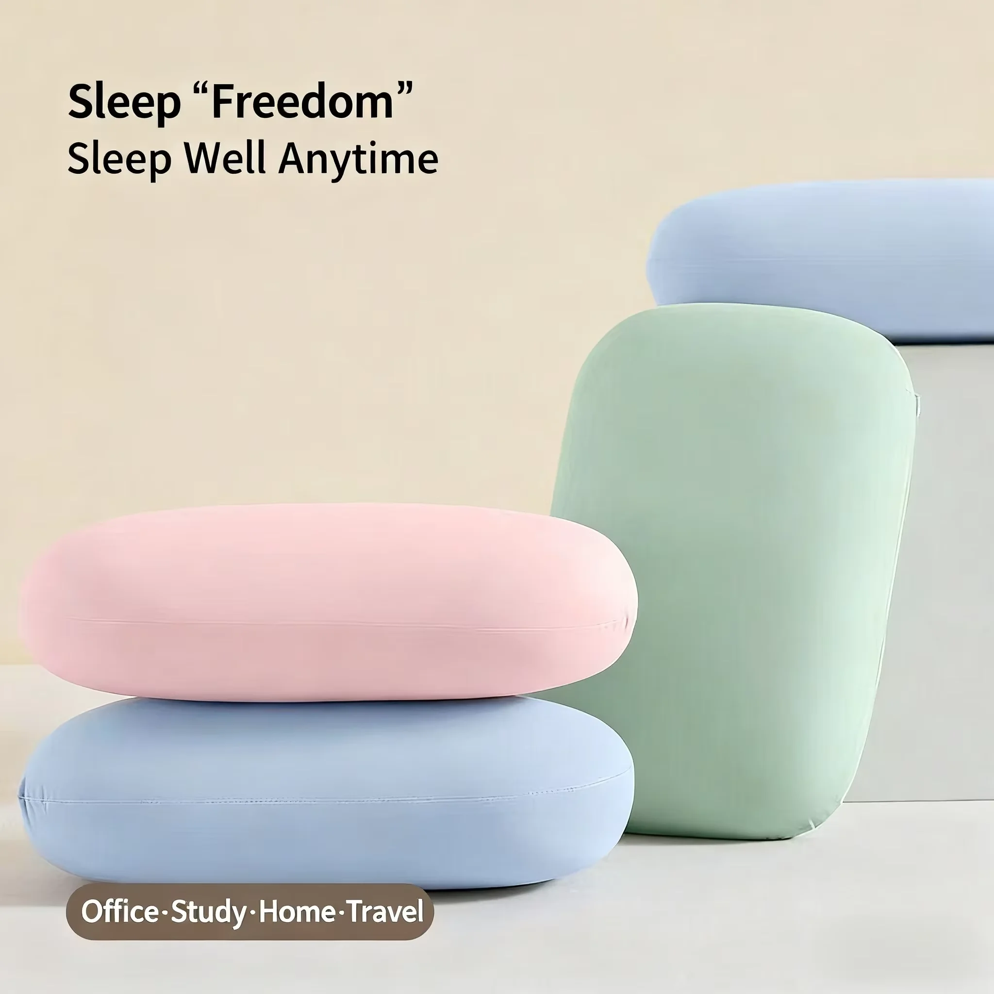 All Purpose Slow Rebound Memory Foam Cervical Neck Support Pillow Soft Travel Sleep Cushion Massage Nap Rest Accessory