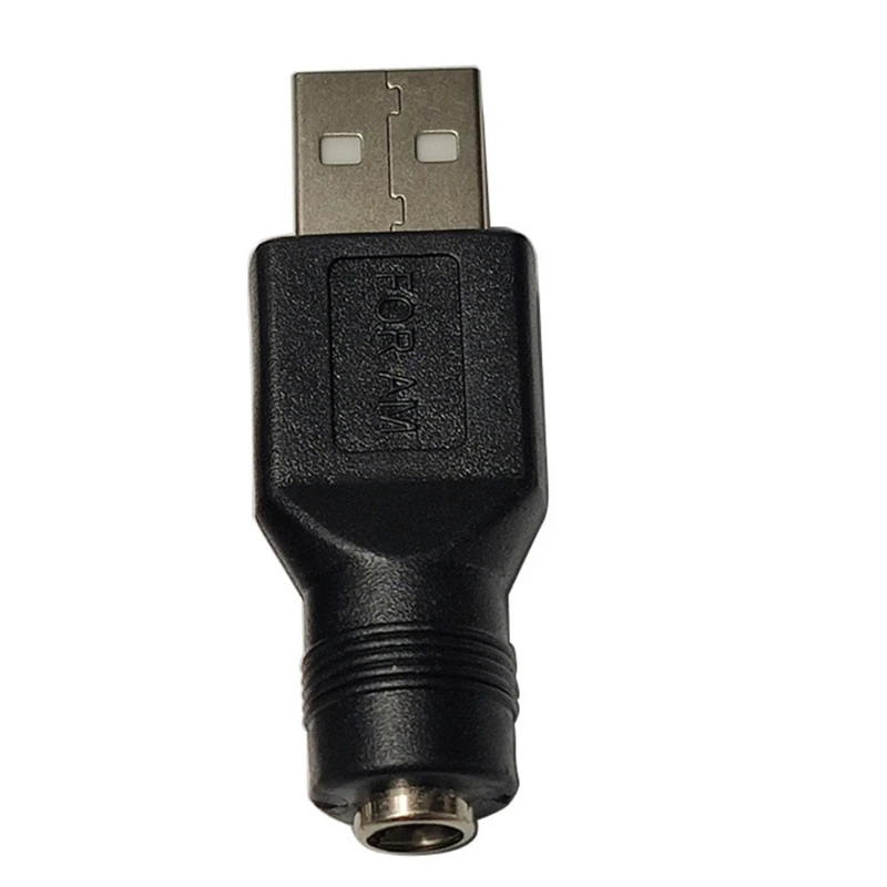 USB negro a adaptador USB 2.0 A a adaptador corriente 5,5 2,1 mm N2UB