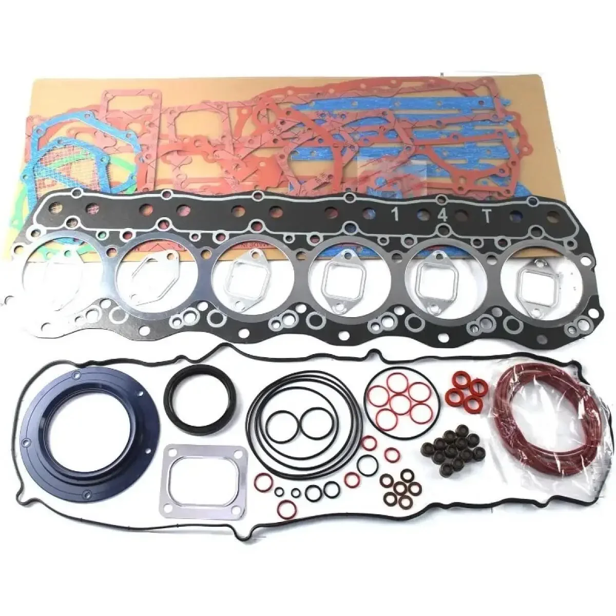MSparts Engine 6D14 6D14T Full Gasket Kit Head Gasket Set For Mitsubishi 6557cc Truck Bus 6600 Kato DH800-5 Kobelco E120