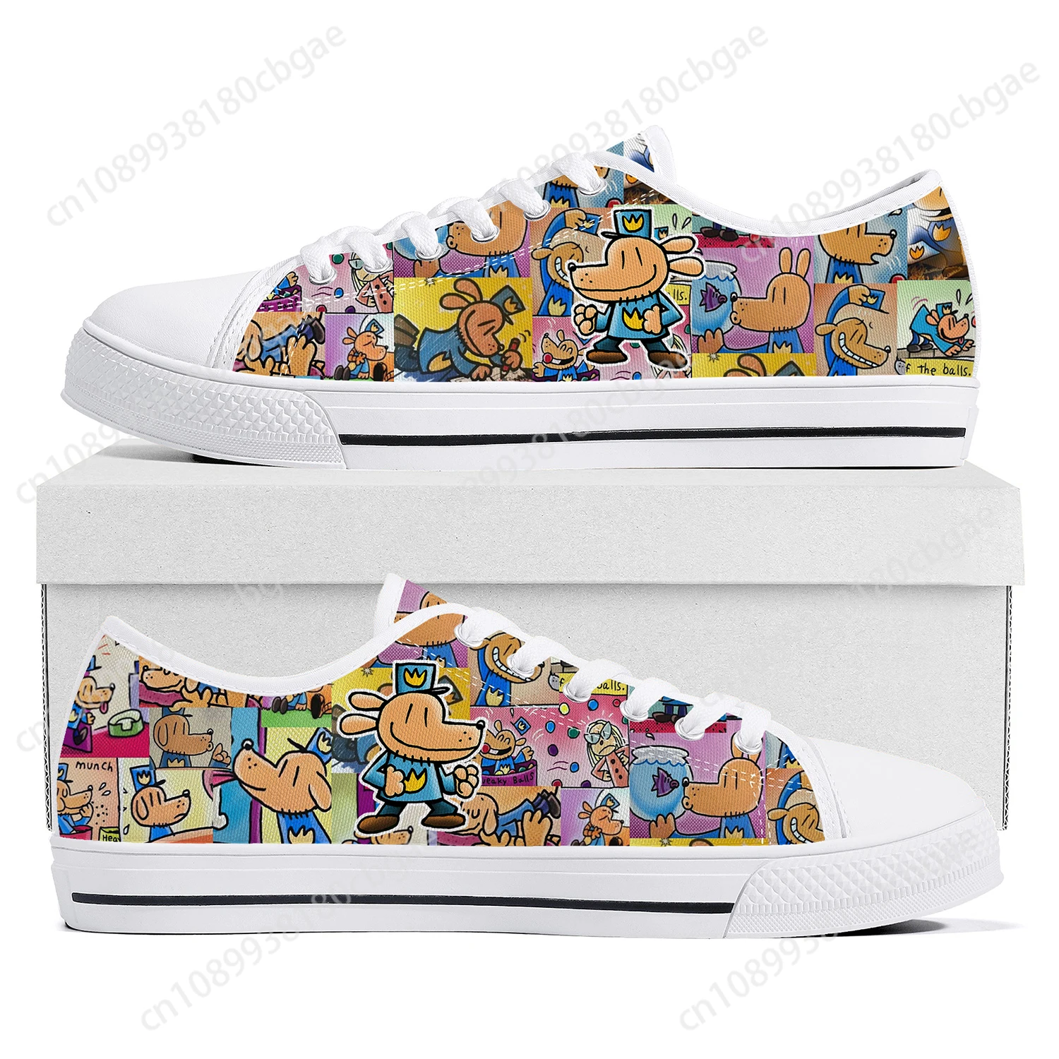 

Dog Man movie shoes Low Top Sneakers Mens Womens Teenager High Quality Doggy Cartoon Canvas Sneaker Casual Shoes Customize Shoe