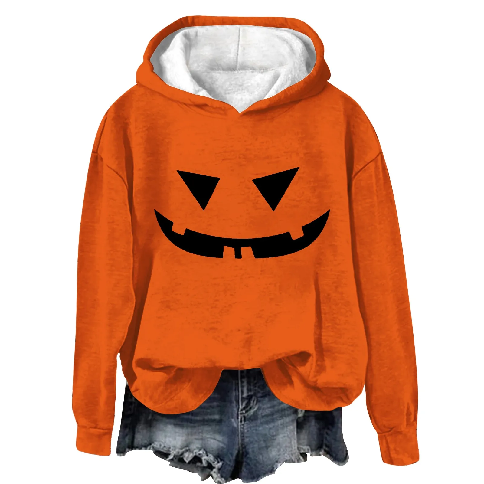 Halloween Colourful Long Sleeve  Daily Classic Print Pullover Holiday Going Out Hoodies Pumpkin Unisex Graphic Prints Hoodie