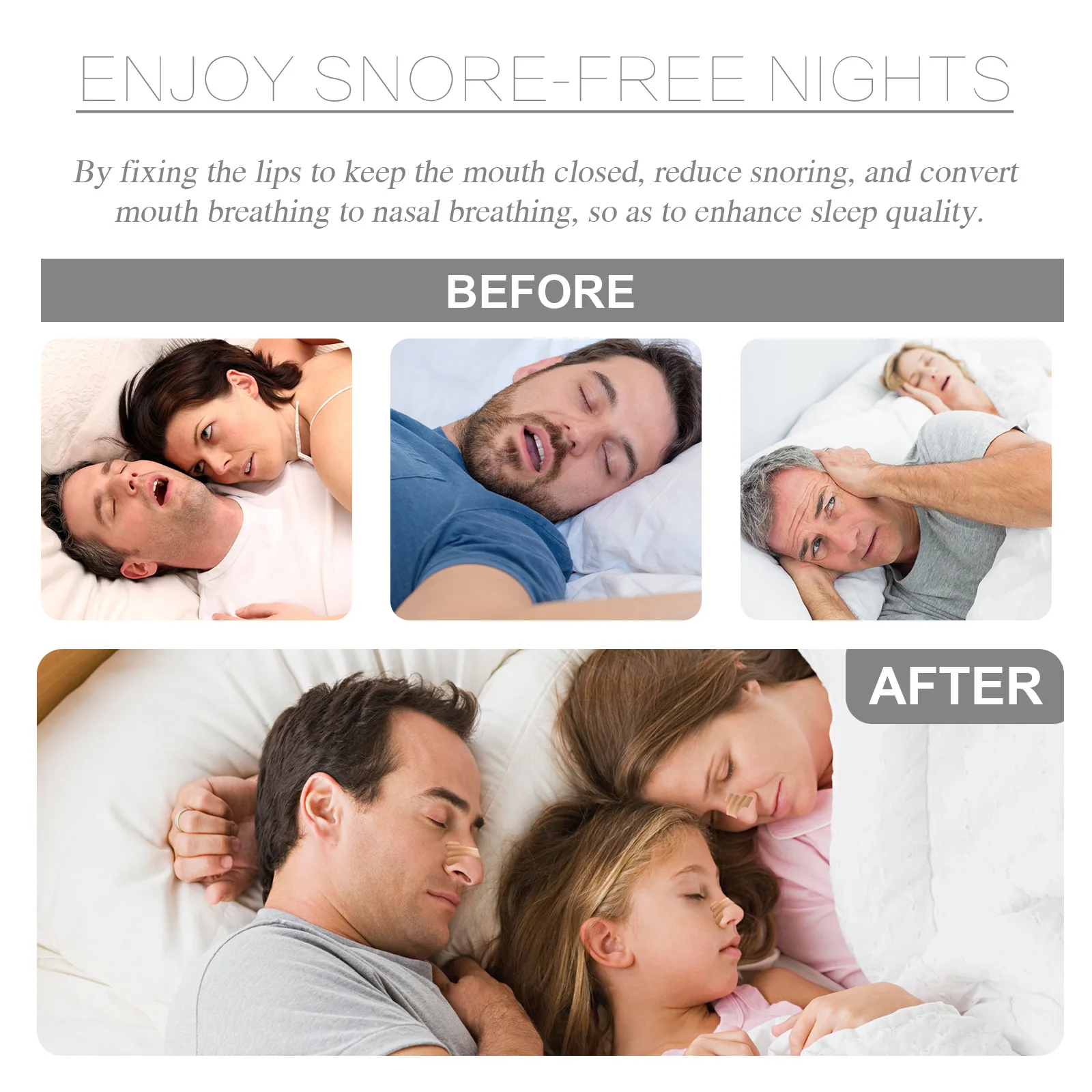 Anti Snore Stop Snoring Device Easier Breath Nasal Strips Anti-Snoring Ventilation Sticker Reduce Snoring Nose Strip Health Care