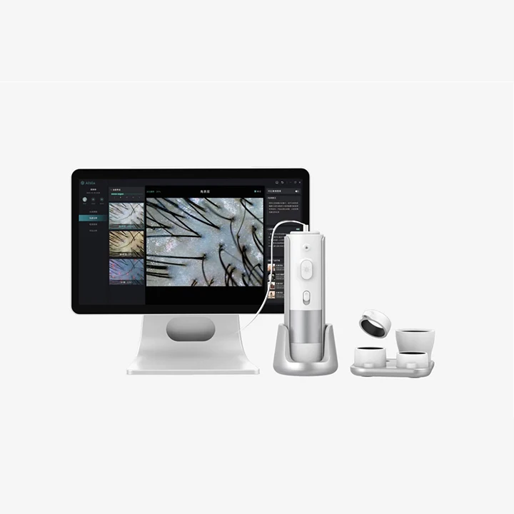 

STLF2025 Professional 200X Digital Scalp Detector Moisture Tester Hair Follicle Analyzer Machine For Home Spa Salon Us