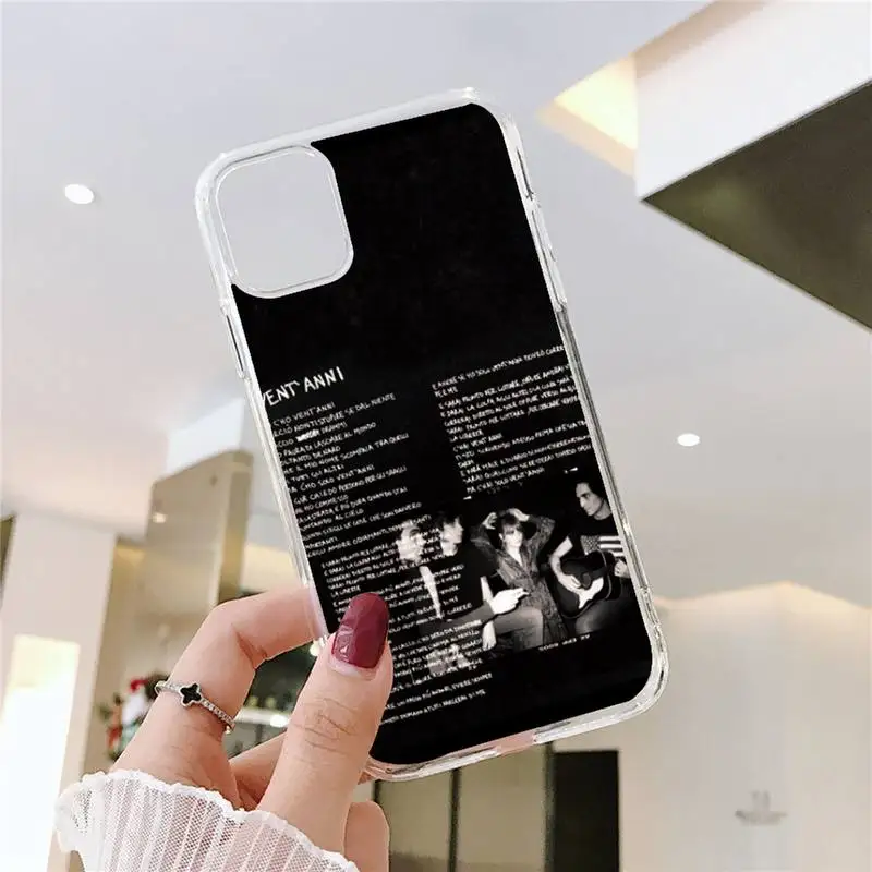 Maneskin Damiano David Phone Case For Iphone 15 11 13 14 Pro Max 7 8 Plus X Xr Xs Max Se2020 12mini Transparent Cover