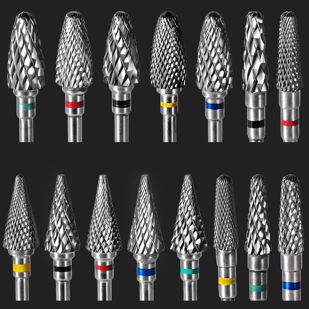 Carbide Tungsten Nail Drill Bit Milling Cutter for Manicure Cuticle Cleaning Nail Files Rotary Bits Polisher Grinder Accessories