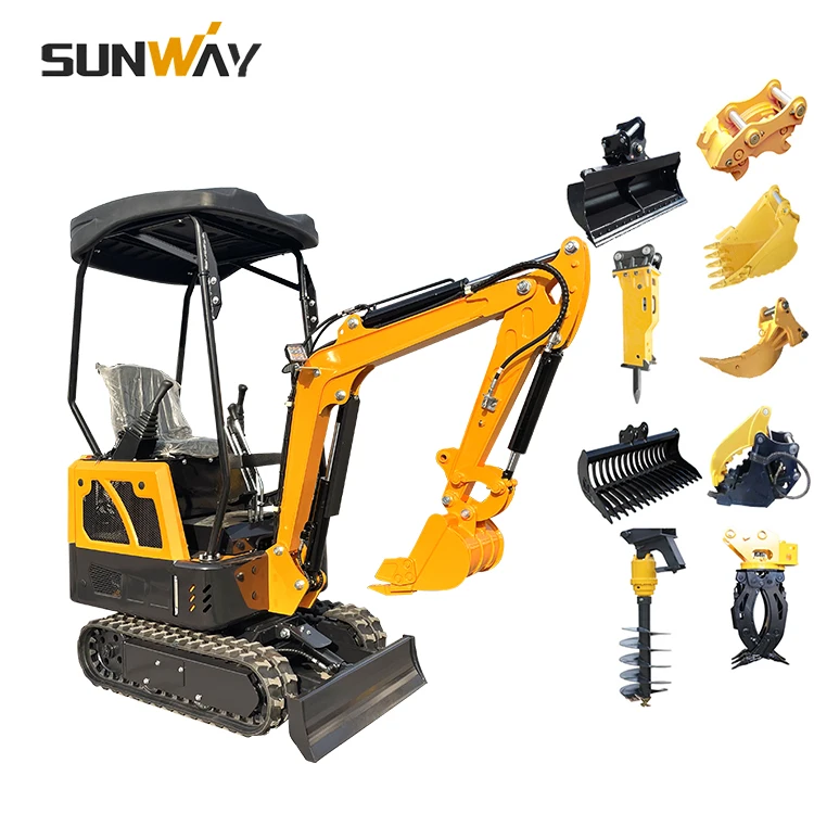 Cheap 1000kg 1Ton 1T Micro Bagger Nuomans Nouman Mini Excavator 1 Ton Nm 10 Pro Nm-E10 Mini-Excavator