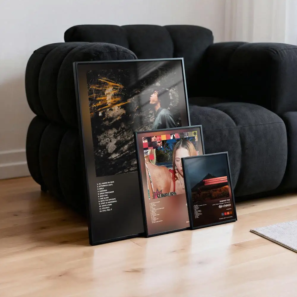 Dominic Fike Poster Peelable Self-Adhesive Album Cover Poster Stickers, Frameless Wall Art for Singer Band Pop Rap Bedroom