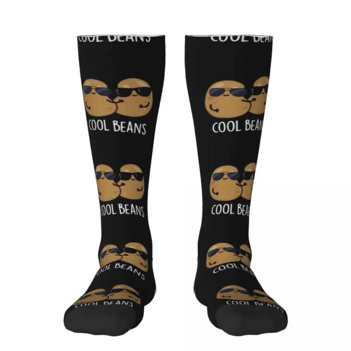 

Cool Beans Funny Veggie Puns (Dark BG) Socks Stockings compression hiking Wholesale Ladies Socks Men's