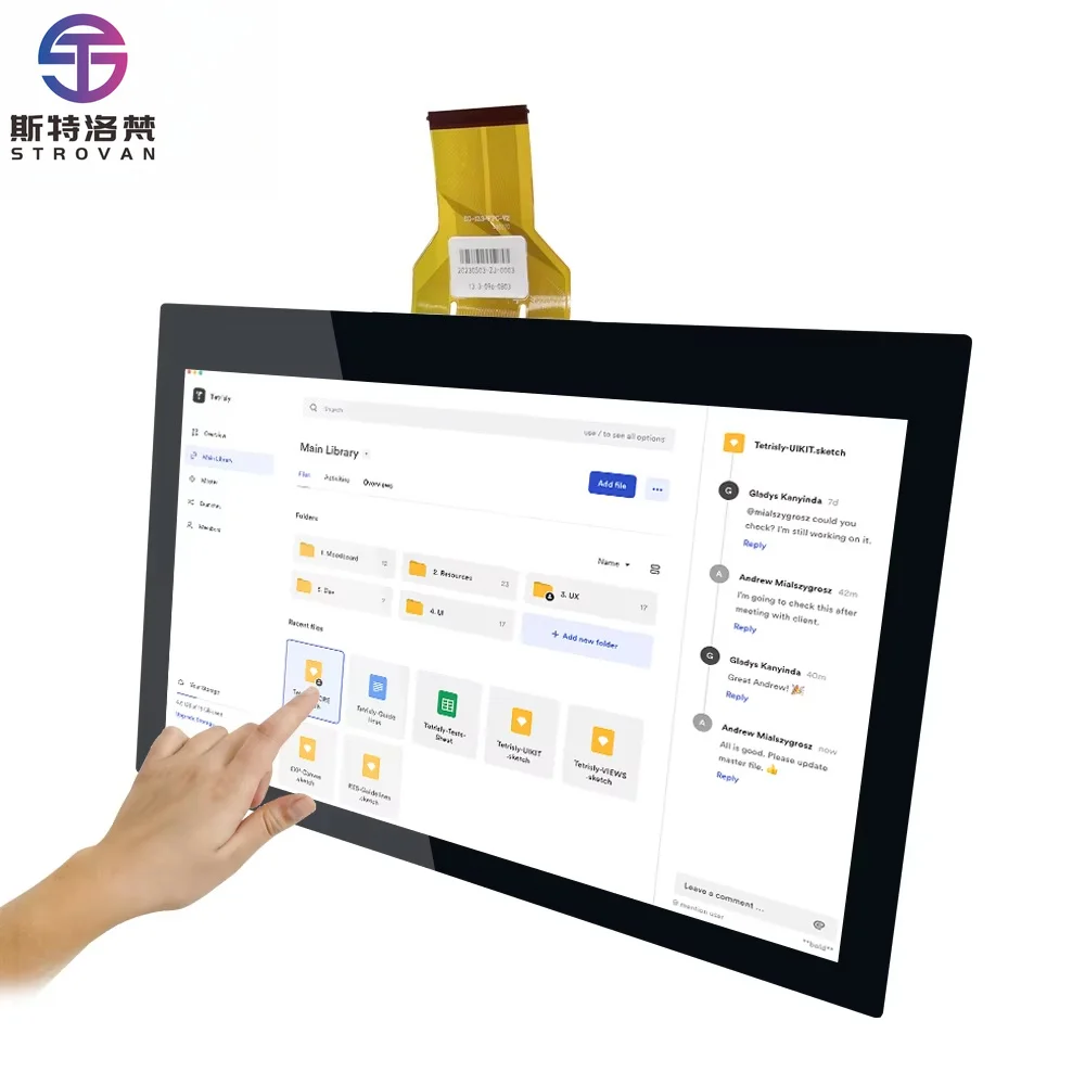 

Customized Size 13.3 Inch Multi Touch Points Waterproof Pcap USB G+G Capacitive Touch Screen Display Panel LCD Module